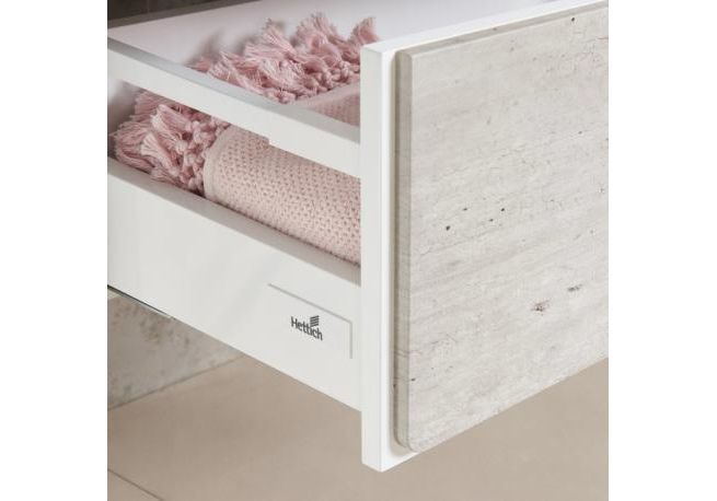 Приобрести тумба подвесная roca ronda с раковиной 80 см, бетон/белый глянец z.ru93.0.300.4; 7.3274.7.000.0