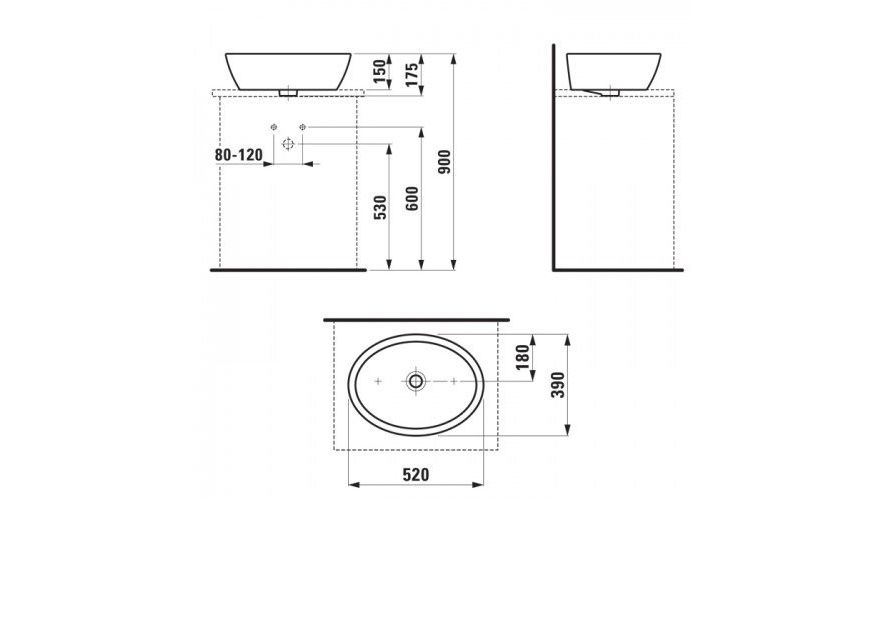 Приобрести раковина чаша laufen pro 52 см