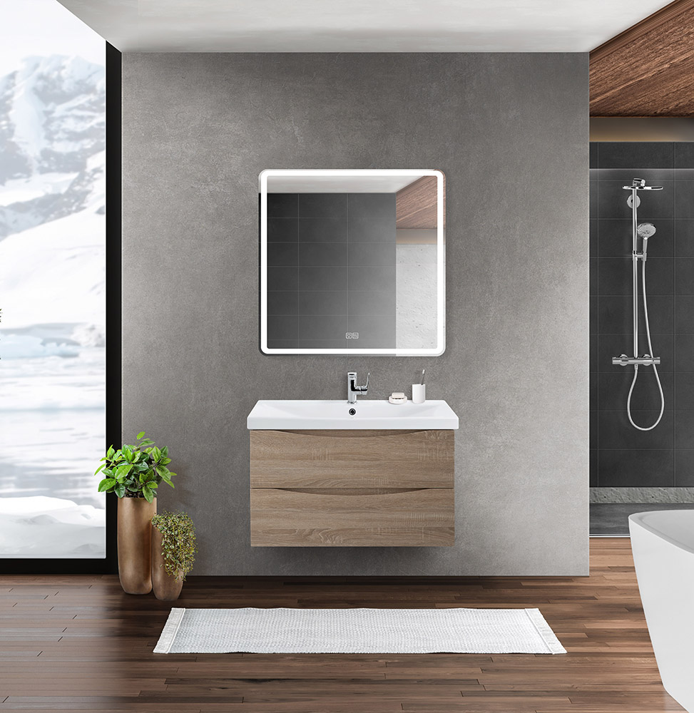 Приобрести belbagno тумба с раковиной marino-cer 80 см, подвесная rovere bianco, белая раковина