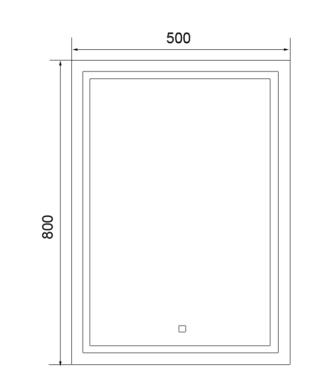 Приобрести loranto зеркало стиль 50х80 см, подсветка с сенсорным выключателем на подложке (cs00080495)
