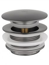 Донный клапан для ванны 1 1/2 WONZON & WOGHAND, Темный графит (WW-SS105-BGM)