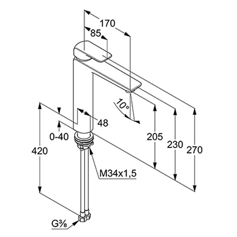 Приобрести kludi ameo однорычажный смеситель для раковины-чаши, 205 мм, арт. 412960575
