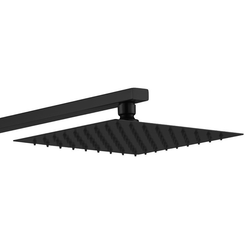 Приобрести haiba душевая система, квадратная d-200мм, черный матовый hb24803-7