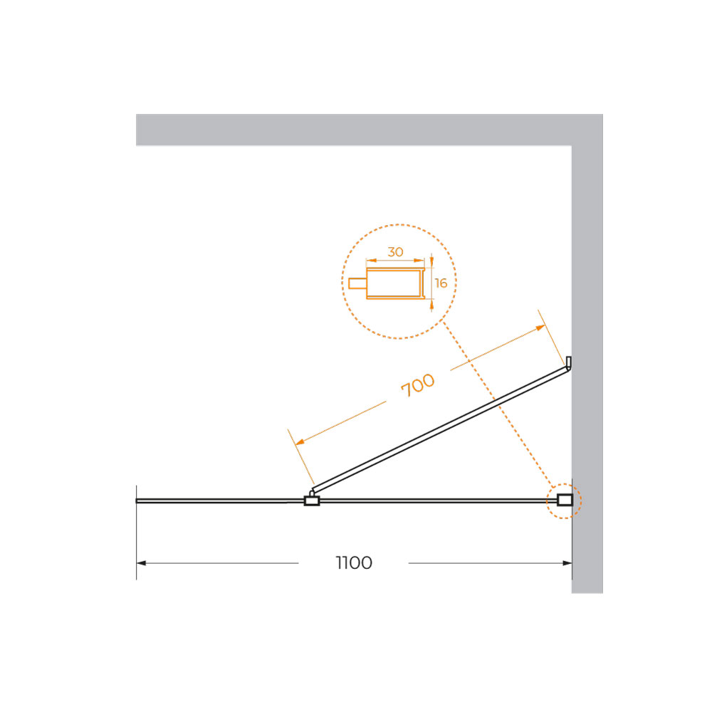 Приобрести cezares душевая перегородка liberta 110 см, черный liberta-l-1-tb-110-c-nero