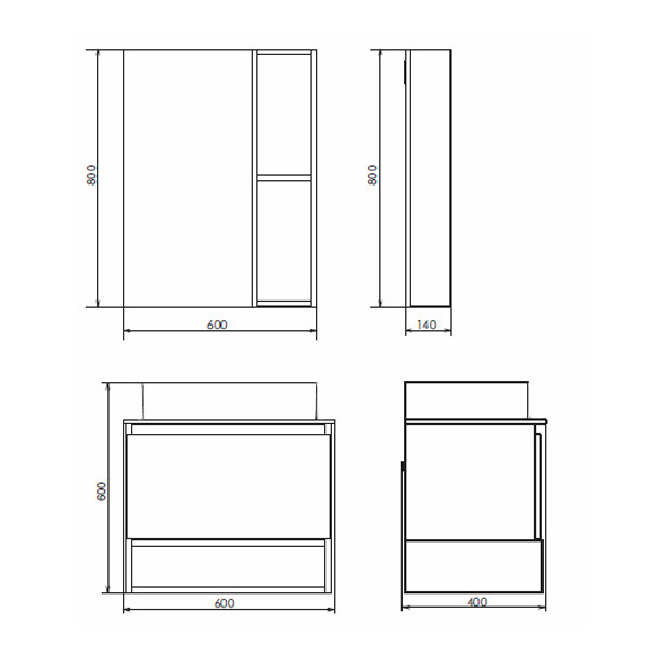 Приобрести сomforty зеркало-шкаф "прага-60" дуб белый