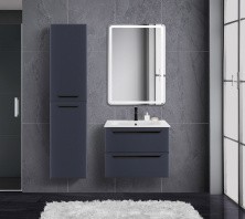 Cezares Тумба подвесная с раковиной ECO-CER 60 см Grafito, графит ECO-CER-600-2C-SO-GR-P