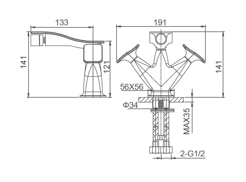 Приобрести смеситель для биде wonzon & woghand shakespeare, хром (ww-655001-cr)