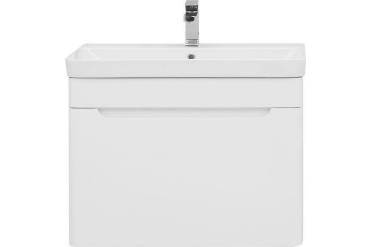 Приобрести aquanet тумба с раковиной софия 80 см, белая глянец (2 ящика)
