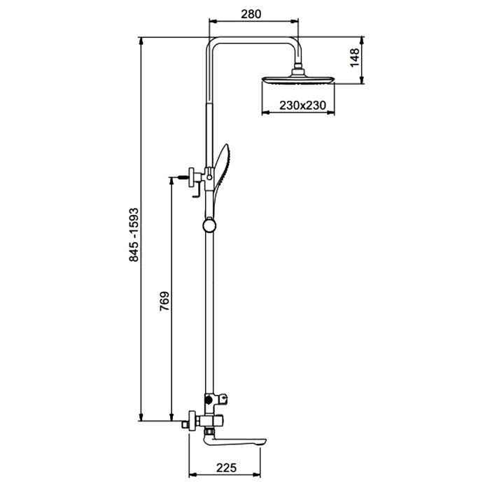 Приобрести gappo душевая система g2449 с изливом, белый/хром 30041
