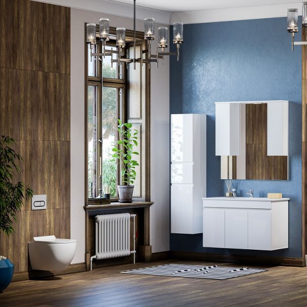 Приобрести mirsant тумба подвесная next 100 см с раковиной e-100 ут000020171