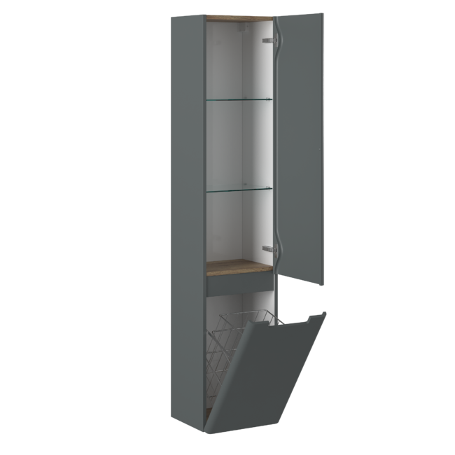 Приобрести briz пенал подвесной prato grey 35 см, серый, матовый, пбк-35