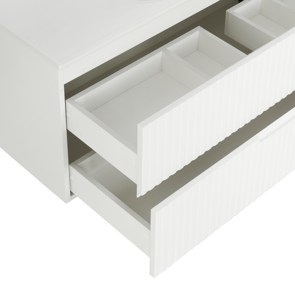 Приобрести cezares тумба подвесная с раковиной duet 120 см bianco opaco, белая матовая duet-1200-2c-so-bo