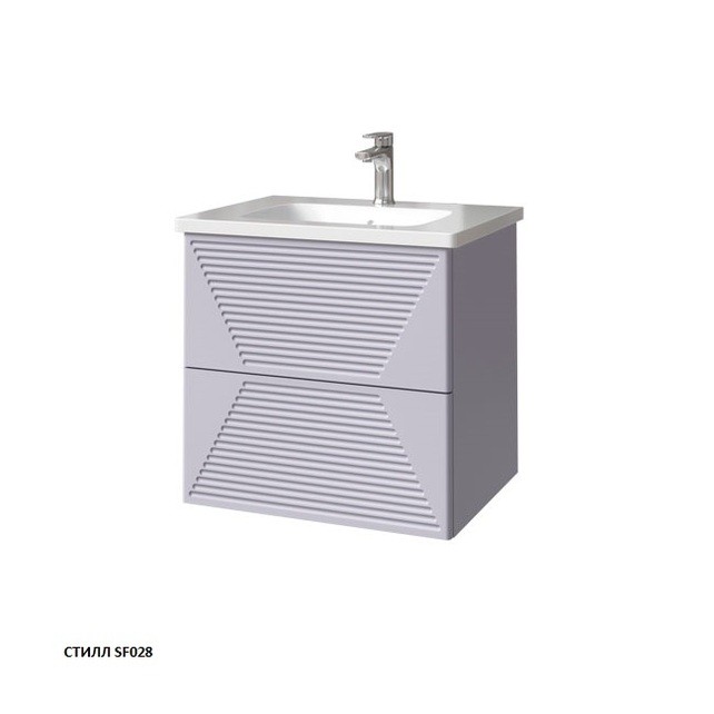 Приобрести caprigo тумба с раковиной подвесная modo terza 60 см, серая 35611-sf028