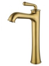 Смеситель для раковины высокий WONZON & WOGHAND STEAM, Брашированное золото (WW-88239008-BG)