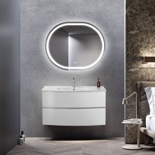 Cezares Тумба подвесная с раковиной ELETTRA 100 см Bianco opaco, белая матовая 55525