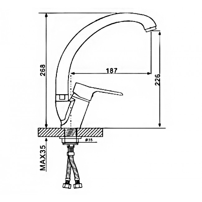 Приобрести gappo смеситель для кухни g4136 с высоким изливом, хром 85726
