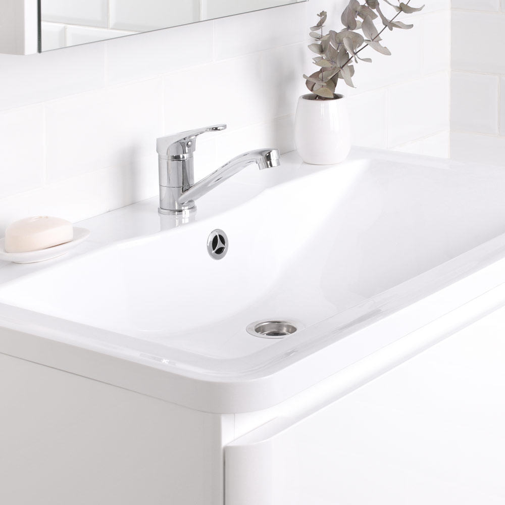 Приобрести тумба подвесная итана roberto 80 с раковиной adel 80, белый глянец