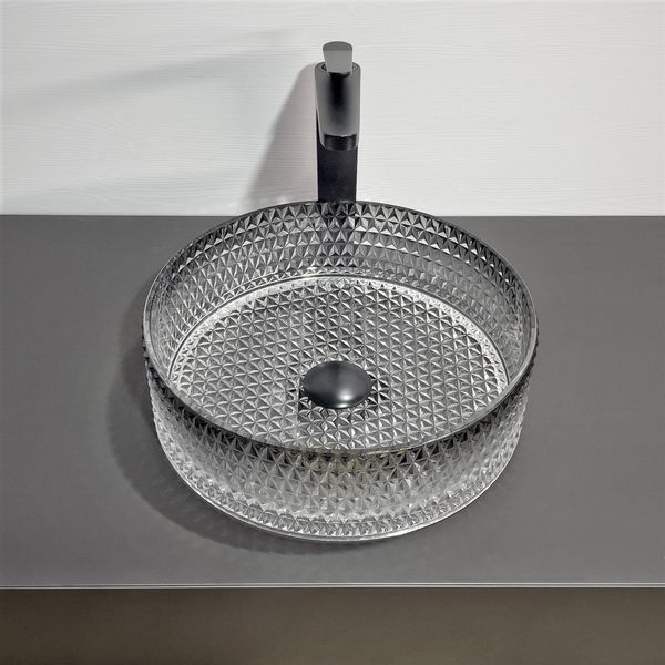 Приобрести comforty раковина накладная gl10 36х44 см стеклянная