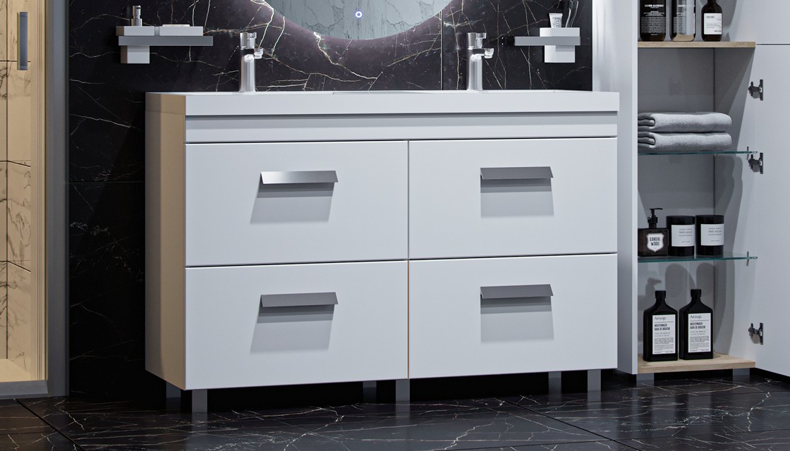 Приобрести тумба напольная с раковиной velvex orlando 120 см белый/матовый tnorl.120-211