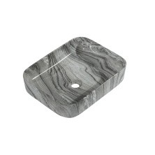 Mirsant Раковина чаша Shell-0619 Grey Stone 51х40 см, серая УТ000055814