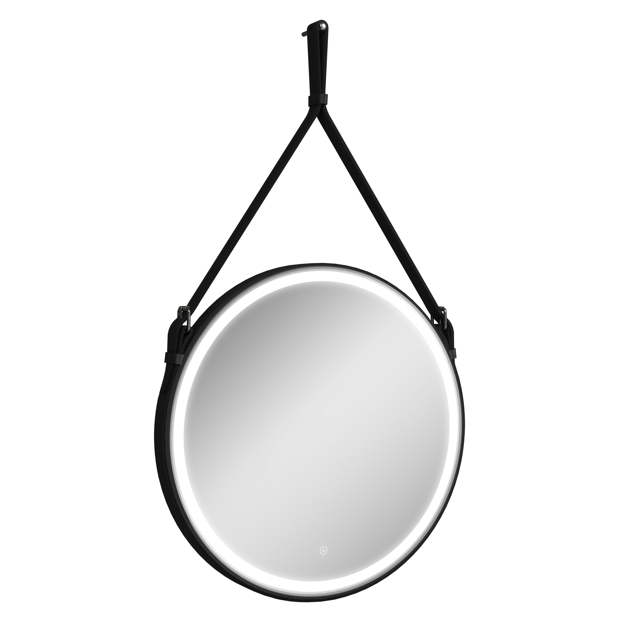 Приобрести mirsant зеркало rodeo black 65х65 см,на кожанном ремне с подсветкой ут000070023