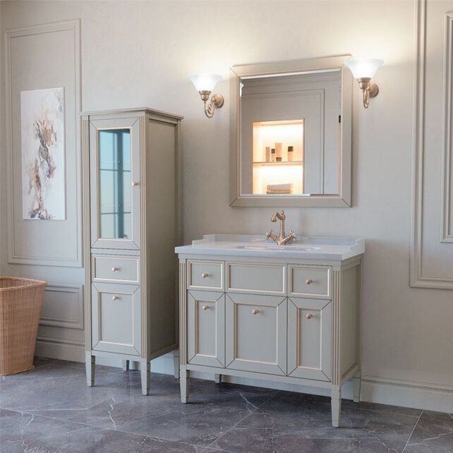 Приобрести caprigo тумба с раковиной albion 90 см, белая, эмаль