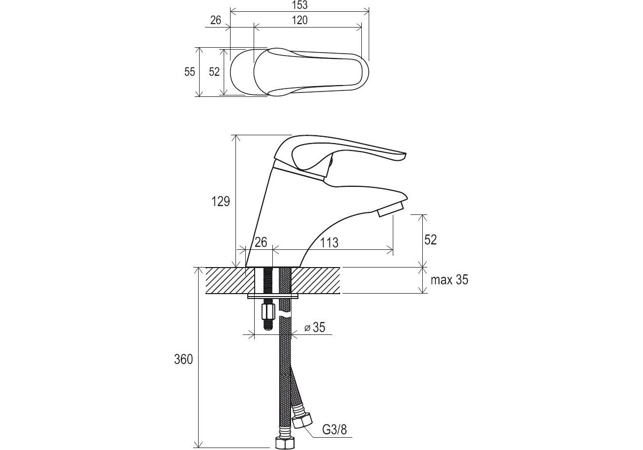 Приобрести смеситель для раковины ravak rosa rs 012.00 x070022