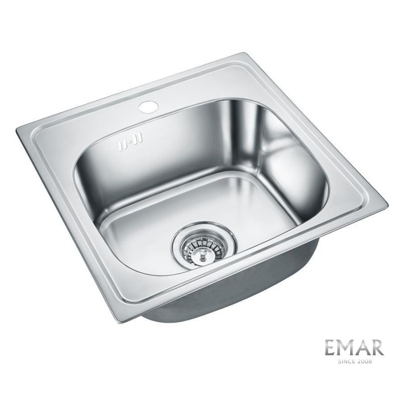 Приобрести emar кухонная мойка 46х46 см, хром emar 130a