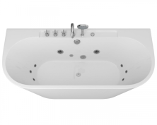 Frank Гидромассажная ванна F109 170х80 см, пристенная, овальная, белая
