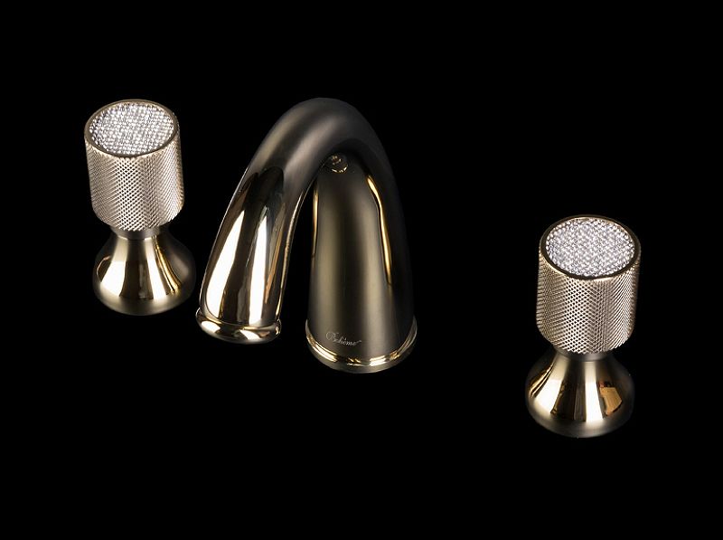 Приобрести boheme смеситель для раковины royale cristal, врезной, золото\кристаллы 297-royal/crst