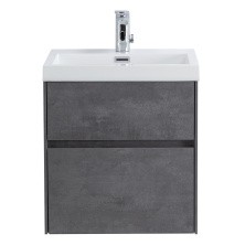 BelBagno Тумба с раковиной PIETRA MINI 50 см, подвесная 50AS Stucco Cemento, белая раковина