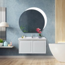 Cezares Тумба подвесная с раковиной GIUBILEO 100 см Bianco Lucido, белый глянец GIUBILEO-1000-2A-SC-BL