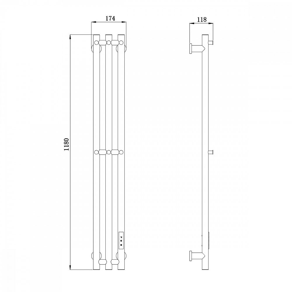 Приобрести raglo полотенцесушитель 17х120 см, медь r350.16.33