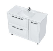 Mirsant Тумба напольная Адель 100 см с раковиной Next-100, белая УТ000062631