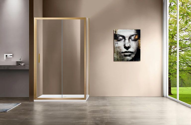 Приобрести vincea душевое ограждение garda 90х120 см, прозрачное, золото vsr-1g9012clg