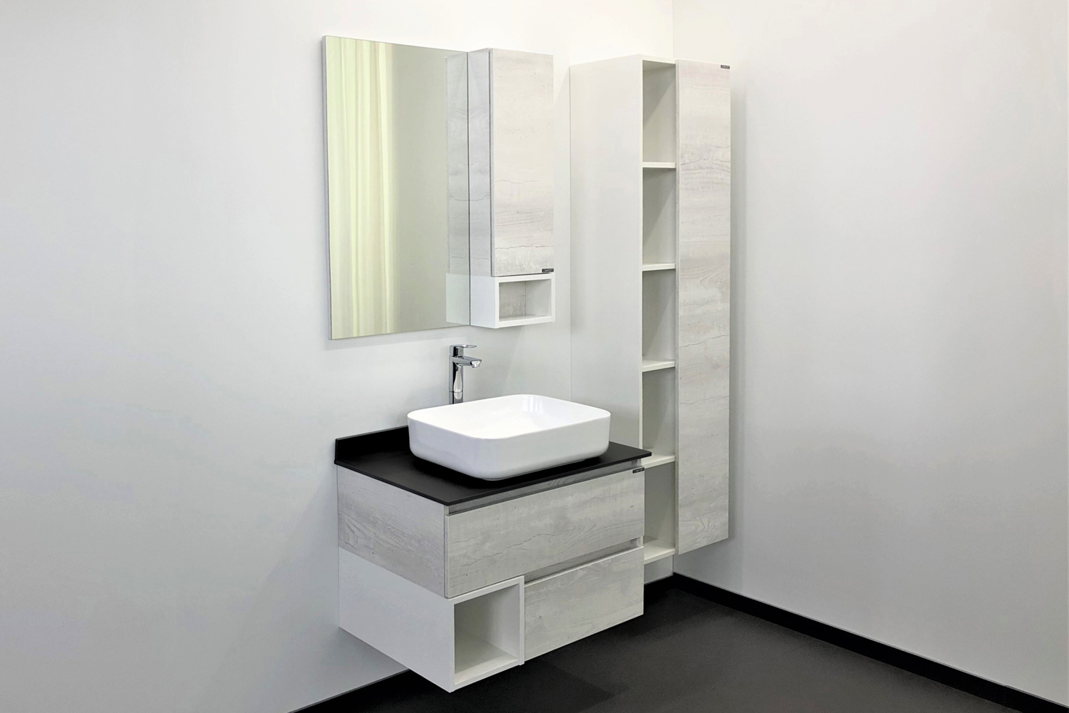 Приобрести сomforty зеркало-шкаф "прага-75" дуб белый