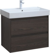 Aquanet Тумба с раковиной Nova Lite 75 см,дуб черный (2 ящика)