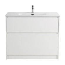 BelBagno Тумба с раковиной KRAFT 100 см, напольная Bianco Opaco, раковина белая BB1000ETL
