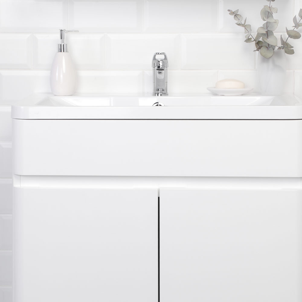 Приобрести тумба напольная итана roberto 70 с раковиной adel 70, белый глянец