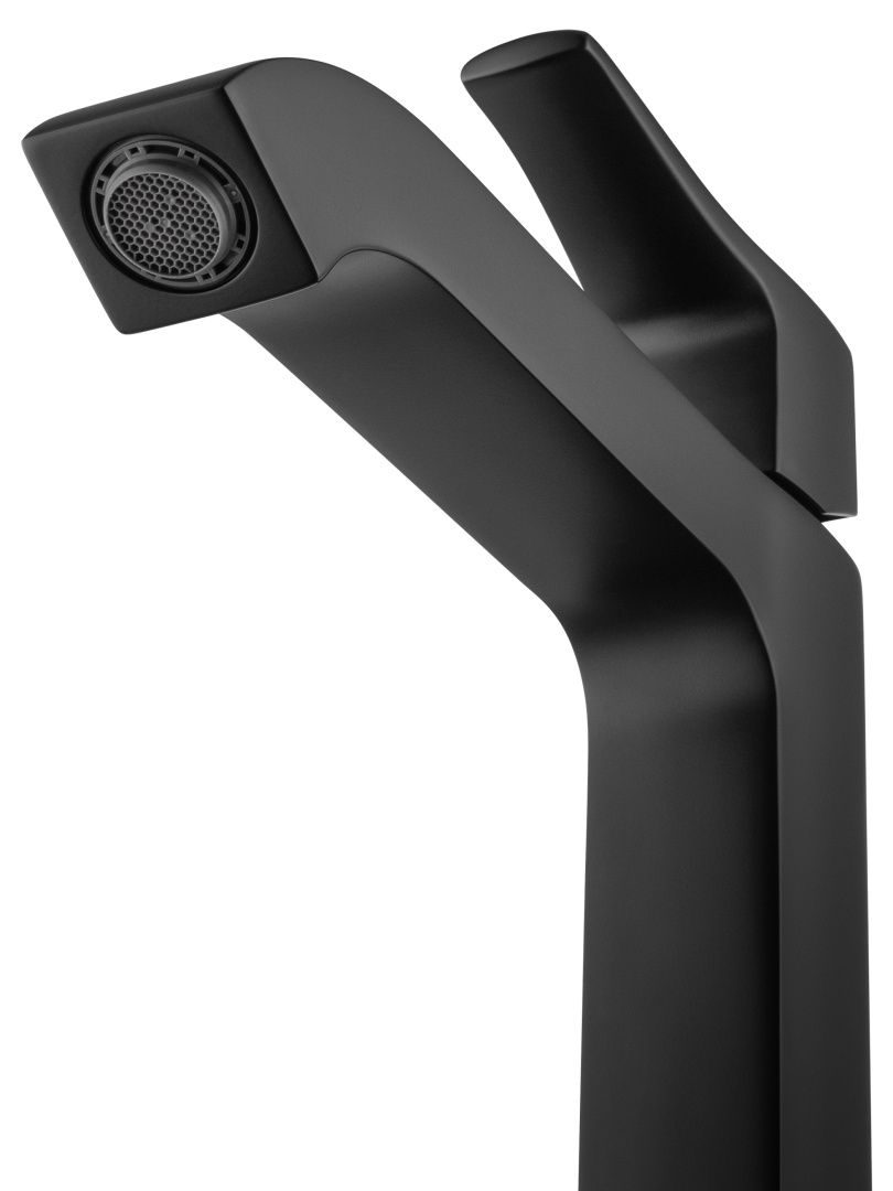 Приобрести смеситель для раковины высокий wonzon & woghand flex, черный матовый (ww-88019072-mb)