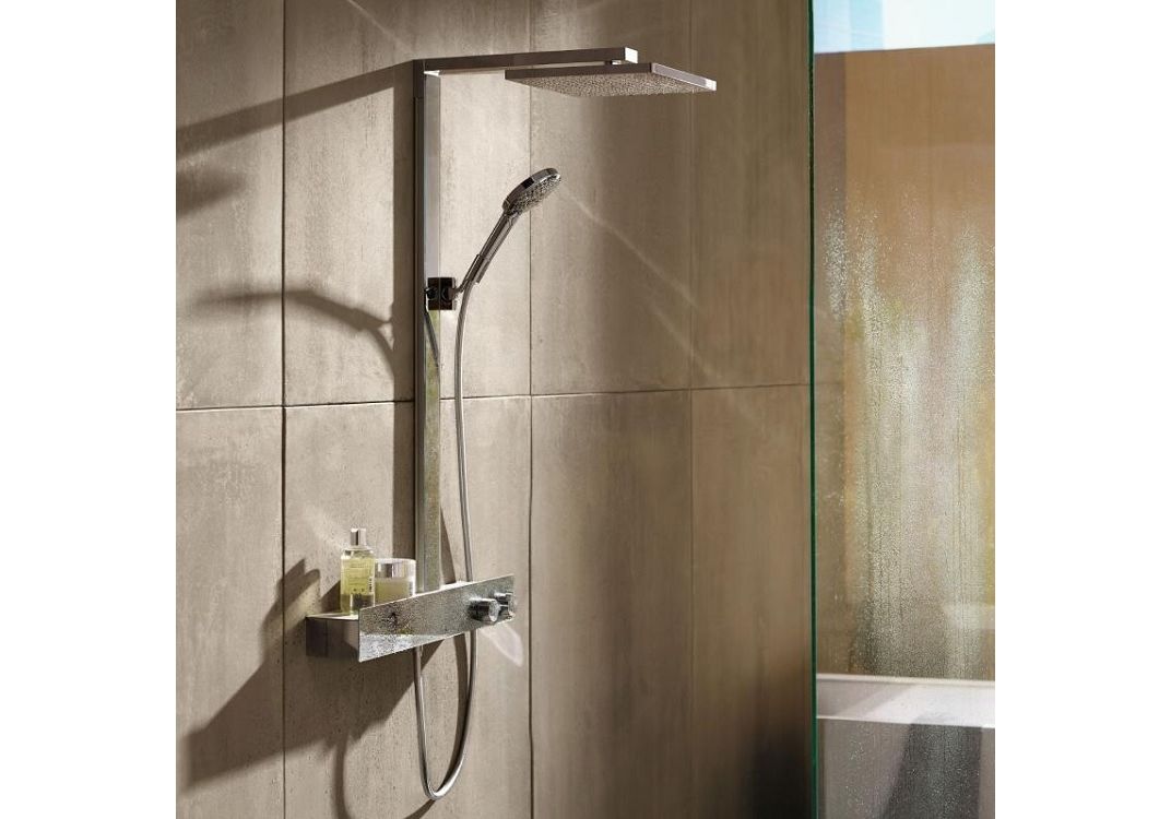 Приобрести душевая система hansgrohe raindance e 300 1jet showerpipe 600 st 27363000