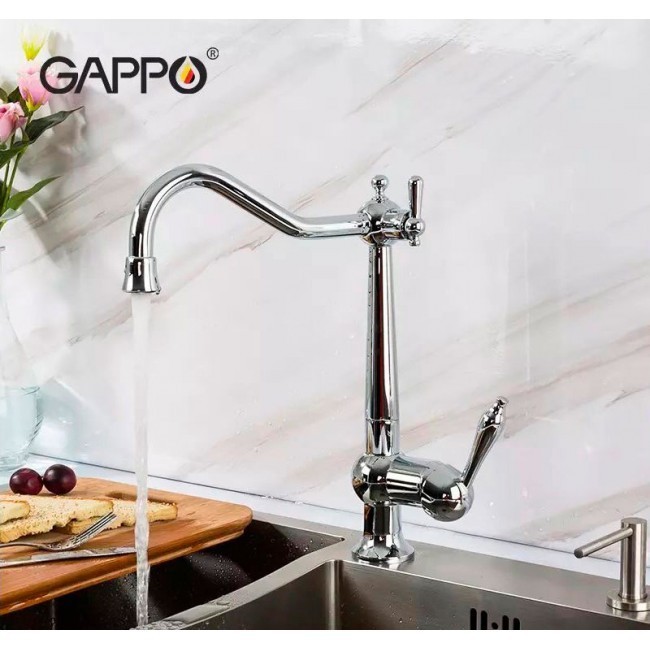 Приобрести gappo смеситель для кухни g4398-13 с подключением к фильтру, хром 30081