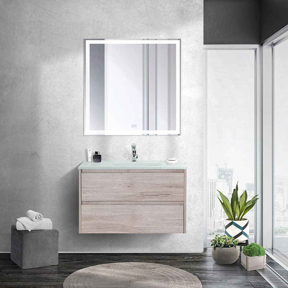 Приобрести belbagno тумба с раковиной kraft 80 см, подвесная rovere galifax bianco, стеклянная раковина