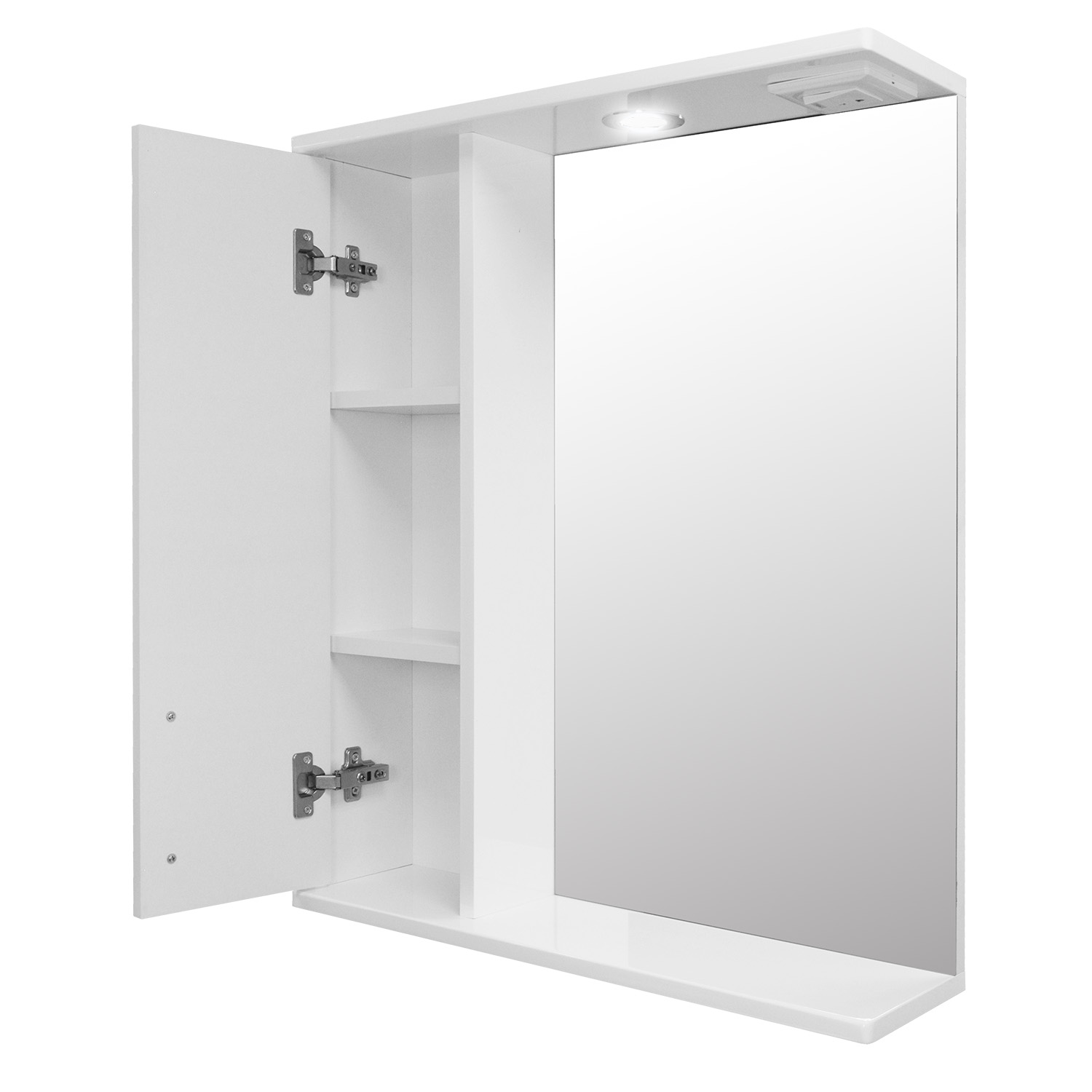 Приобрести loranto зеркало-шкаф karina 60 60х74,5 см, с подсветкой, левостороннее, белое (cs00086508)
