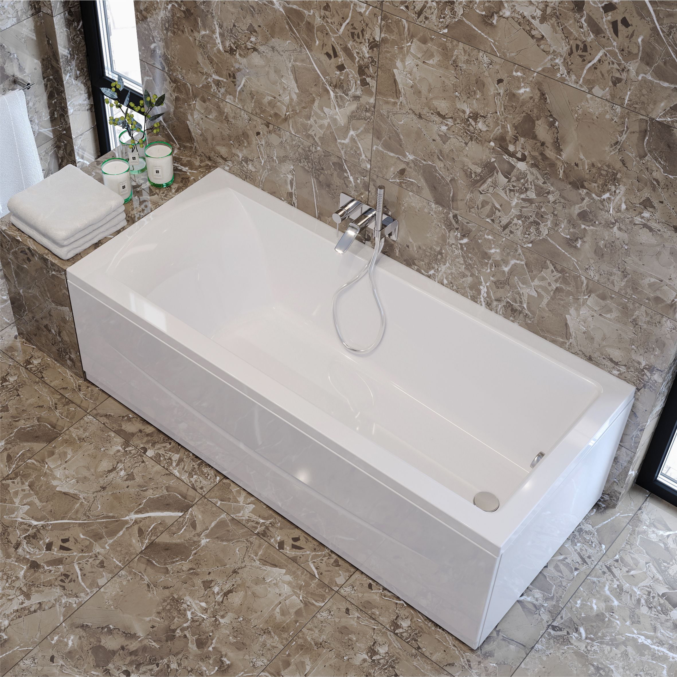 Приобрести mirsant ванна акриловая ривьера 180*80 см, белая, ут000020757