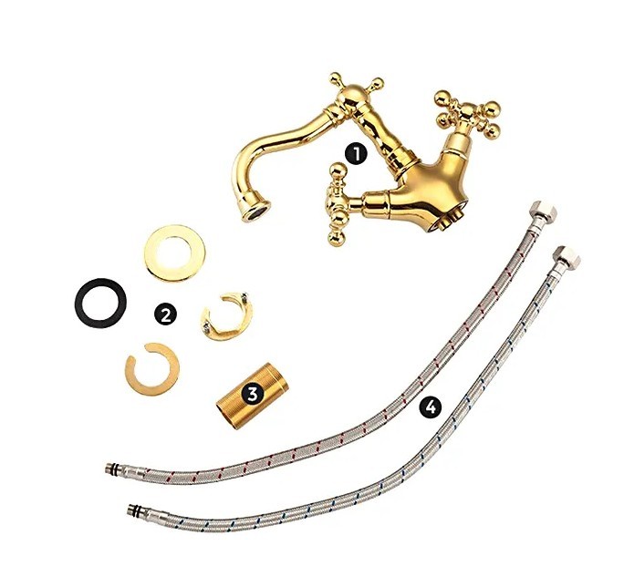 Приобрести gappo смеситель для раковины g1389-6, золото 16659