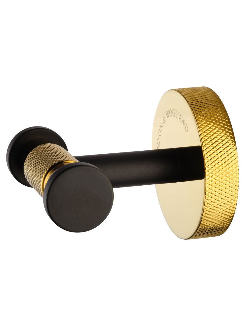 Приобрести двойной крючок для ванной wonzon & woghand majestic, черный/золото (ww-9225)