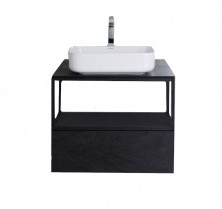 CEZARES Тумба подвесная со столешницей CADRO 70х55см, черный