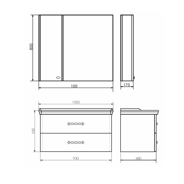 Приобрести сomforty тумба с раковиной "неаполь-100" белый глянец