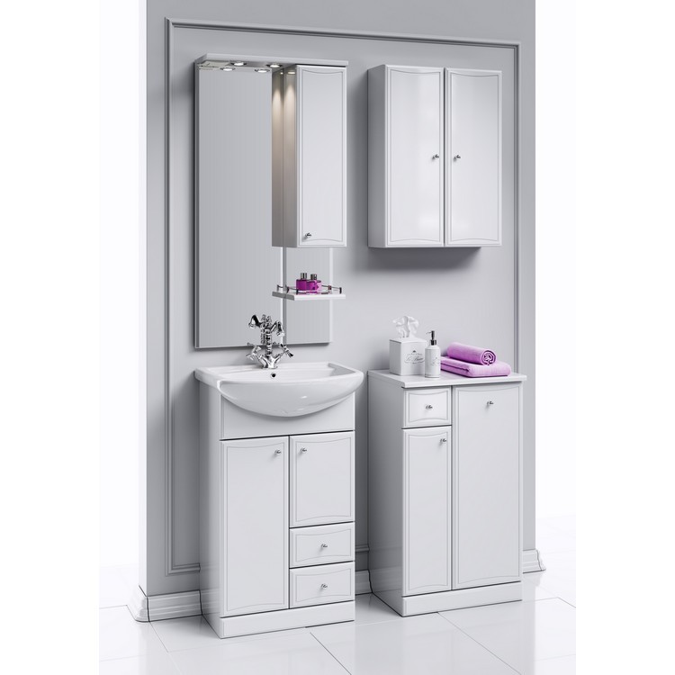 Приобрести тумба напольная aqwella barcelona с ящиком и корзиной 50 см, ba.03.05